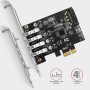 I/O CARD USB PCIE 4PORT/PCEU-43RS AXAGON