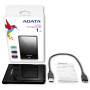 External HDD, ADATA, HV620S, 1TB, USB 3.1, Colour Black, AHV620S-1TU31-CBK