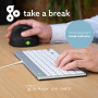 KEYBOARD COMPACT BREAK ENG/WHITE RGOCOUSWDWH R-GO TOOLS