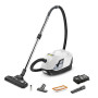 Vacuum Cleaner, KARCHER, Input power 650 W, Dust capacity 2 L, Cylinder vacuum, Cleaning type Dry, Dust container Bagless, Colour Black/White, 1.195-250.0