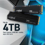 SSD, CRUCIAL, T700, 4TB, M.2, PCIe Gen5, NVMe, TLC, Write speed 11800 MBytes/sec, Read speed 12400 MBytes/sec, TBW 2400 TB, CT4000T700SSD3