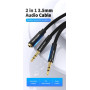 CABLE AUDIO 2X3.5MM TO 3.5MM/0.3M BBTBY VENTION