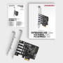 I/O CARD USB PCIE 4PORT/PCEU-43RS AXAGON