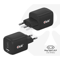 MOBILE CHARGER WALL 3PORT/GAN 65W CAC-1913EU CLUB3D