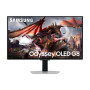 Monitor, SAMSUNG, 32, Gaming/Smart/4K, Panel OLED, 3840x2160, 16:9, 0.03 ms, Speakers, Swivel, Pivot, Height adjustable, Tilt, Colour Silver, LS32DG802SUXDU
