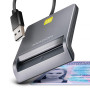 CARD READER FLAT SMARTCARD/ID/USB2.0 1.3M CRE-SM3T AXAGON