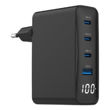 CHARGER USB 100W 4PORT GAN/TA-UC-PDQC100LCD-01-BK GEMBIRD