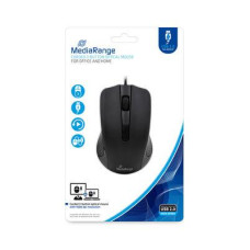 MOUSE USB OPTICAL BLACK/3-BUTTON MROS210 MEDIARANGE