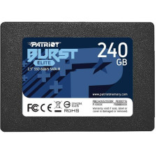 SSD, PATRIOT, Burst Elite, 240GB, SATA 3.0, 3D NAND, Write speed 320 MBytes/sec, Read speed 450 MBytes/sec, 2,5, TBW 100 TB, PBE240GS25SSDR