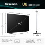 TV Set, HISENSE, 100 , 4K Ultra HD, 3840 x 2160 pixels, Flat, 16:9, ULED, 100U8Q