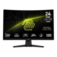 LCD Monitor, MSI, MAG 242C, 23.6, Gaming/Curved/Frameless, Matte, Panel VA, 1920x1080, 16:9, 180Hz, 1 ms, Colour Black, MAG242C