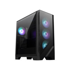 Case, MSI, MAG FORGE 321R AIRFLOW, MidiTower, Case product features Transparent panel, ATX, MicroATX, MiniITX, Colour Black, MAGFORGE321RAIRFLOW