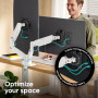 MONITOR ACC DESK MOUNT/13-32 BLK/WHT G160-BW ONKRON