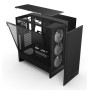 Case, NZXT, H5 FLOW RGB 2024, MidiTower, Case product features Transparent panel, Not included, ATX, EATX, MicroATX, MiniITX, Colour Black, CC-H52FB-R1