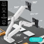 MONITOR ACC DESK MOUNT/13-32 BLK/WHT G160-BW ONKRON