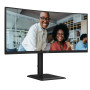 LCD Monitor, AOC, 34 , 3440 x 1440 pixels, UltraWide Quad HD, Native aspect ratio 21:9, LCD, Curved, CU34E4CV