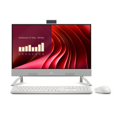 Monoblock PC, DELL, EC24250, Business, All in One, CPU Core i5, i5-1334U, 1300 MHz, Screen 23.8, RAM 16GB, DDR5, 5200 MHz, SSD 512GB, Graphics card Intel Iris Xe, Integrated, ENG, Windows 11 Pro, Colour White, Included Accessories Dell Pro Keyboard and Mo