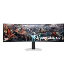 Monitor, SAMSUNG, Odyssey OLED G9 G93SC, 49, Gaming/Curved, Panel OLED, 5120x1440, 32:9, 240Hz, 0.03 ms, Height adjustable, Tilt, Colour Silver, LS49CG934SUXEN