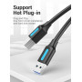 CABLE USB3.0 MALE TO MALE/3M BLACK COOBI VENTION