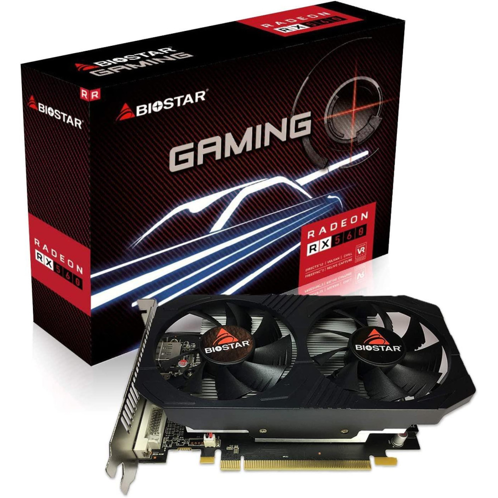 Graphics Card, BIOSTAR, AMD, Radeon RX 560, 1175 MHz, 4 GB, GDDR5, 128 bit, PCI Express 3.0, Active, VA5615RF41 Graphics Card, BIOSTAR, AMD, Radeon RX 560, 1175 MHz, 4 GB, GDDR5, 128 bit, PCI Express 3.0, Active, VA5615RF41
