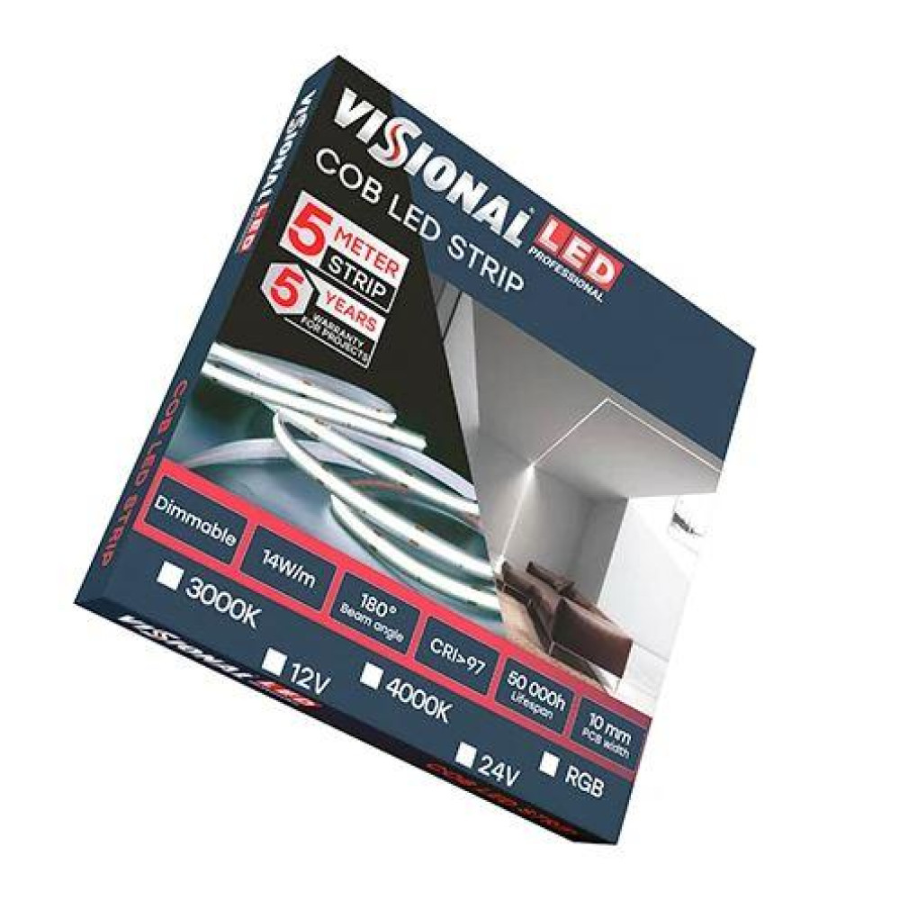 Lamp, VISIONAL, 14 Watts, FCOB528WW-12V Lamp, VISIONAL, 14 Watts, FCOB528WW-12V