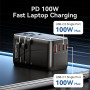 POWER ADAPTER TRAVEL 4PORT/BLACK FJGB0 VENTION
