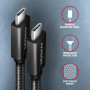 CABLE USB-C TO USB-C 1.5M 100W/BLACK BUCM32-CM15AB AXAGON