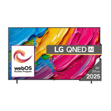 TV Set, LG, 86, 4K/Smart, 3840x2160, Wireless LAN, Bluetooth, webOS, Black, 86QNED80A3A