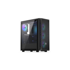 Case, ENDORFY, Signum 300 ARGB, MidiTower, Case product features Transparent panel, Not included, ATX, MicroATX, MiniITX, Colour Black, EY2A006