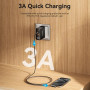 CABLE USB-C TO USB-C/1M GRAY TRAHF VENTION