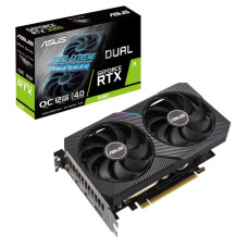 Graphics Card, ASUS, NVIDIA GeForce RTX 3060, 12 GB, 192 bit, PCIE 4.0 16x, GDDR6, GPU 1837 MHz, 1xHDMI, 3xDisplayPort, DUAL-RTX3060-O12G-V2