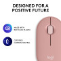 MOUSE USB OPTICAL WRL M350S/ROSE 910-007014 LOGITECH