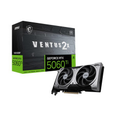 Graphics Card, MSI, NVIDIA GeForce RTX 5060 Ti, 16 GB, GDDR7, 128 bit, PCIE 5.0 16x, Dual Slot Fansink, 5060TI16GVENTUS2XOCPLUS
