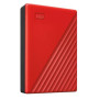 External HDD, WESTERN DIGITAL, My Passport, 6TB, USB 2.0, USB 3.2, Colour Red, WDBR9S0060BRD-WESN