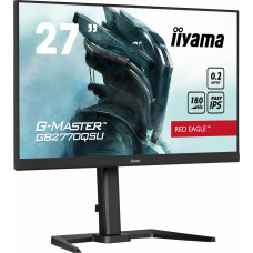 LCD Monitor, IIYAMA, 27, Gaming, Panel IPS, 2560x1440, 16:9, 180Hz, Matte, 0.2 ms, Speakers, Swivel, Pivot, Height adjustable, Tilt, Colour Black, GB2770QSU-B6