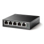 Switch, TP-LINK, Desktop/pedestal, 5x10Base-T / 100Base-TX / 1000Base-T, PoE ports 1, TL-SG1005LP