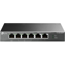 Switch, TP-LINK, TL-SG1006PP, Desktop/pedestal, 6x10Base-T / 100Base-TX / 1000Base-T, PoE+ ports 4, TL-SG1006PP