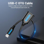 CABLE USB2.0C MALE TO A FEMALE/0.15M BLACK CCSBB VENTION