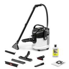 Vacuum Cleaner, KARCHER, Input power 1000 W, Dust capacity 4 L, Drum vacuum, Cleaning type Dry&wet, Dust container Bagless, Colour Black/Grey/White, 1.081-155.0 Vacuum Cleaner, KARCHER, Input power 1000 W, Dust capacity 4 L, Drum vacuum, Cleaning type Dry&wet, Dust container Bagless, Colour Black/Grey/White, 1.081-155.0