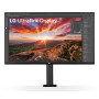 LCD Monitor, LG, 31.5, Panel IPS, 3840x2160, 16:9, 60Hz, 5 ms, Speakers, Swivel, Pivot, Height adjustable, Tilt, Colour Black, 32UN880K-B