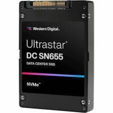 SSD, WESTERN DIGITAL, SSD series Ultrastar DC SN655, 3.84TB, PCIe Gen4, NVMe, NAND flash technology TLC, Write speed 2600 MBytes/sec, Read speed 6800 MBytes/sec, Form Factor U.3, MTBF 25000000 hours, 0TS2461
