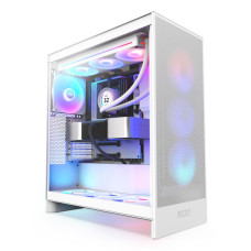 Case, NZXT, H7 Flow RGB, MidiTower, ATX, EATX, MicroATX, MiniITX, Colour White, CM-H72FW-R1