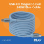 CABLE USB-C TO USB-C 2M/MAGNETIC BLUE CAC-3030 CLUB3D CABLE USB-C TO USB-C 2M/MAGNETIC BLUE CAC-3030 CLUB3D