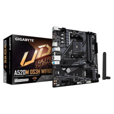 Mainboard, GIGABYTE, AMD A520, Socket AM4, micro ATX, RAM DDR4-SDRAM, 4xSlots, Wi-Fi Yes, Bluetooth Yes, 1xNumber of M.2 (M) slots, A520MDS3HWF6E