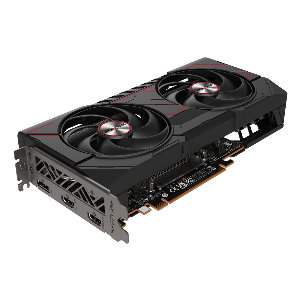 Graphics Card, SAPPHIRE, AMD Radeon RX 9060 XT, 16 GB, GDDR6, 128 bit, PCIE 5.0 16x, GPU 2700 MHz, Dual Slot Fansink, 2xHDMI, 1xDisplayPort, 11350-03-20G Graphics Card, SAPPHIRE, AMD Radeon RX 9060 XT, 16 GB, GDDR6, 128 bit, PCIE 5.0 16x, GPU 2700 MHz, Dual Slot Fansink, 2xHDMI, 1xDisplayPort, 11350-03-20G