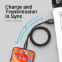 CABLE USB3.0 TO USB-C MALE/2M BLACK COZBH VENTION