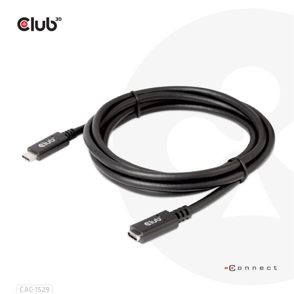 CABLE USB-C TO USB-C 2M/M/F CAC-1529 CLUB3D CABLE USB-C TO USB-C 2M/M/F CAC-1529 CLUB3D