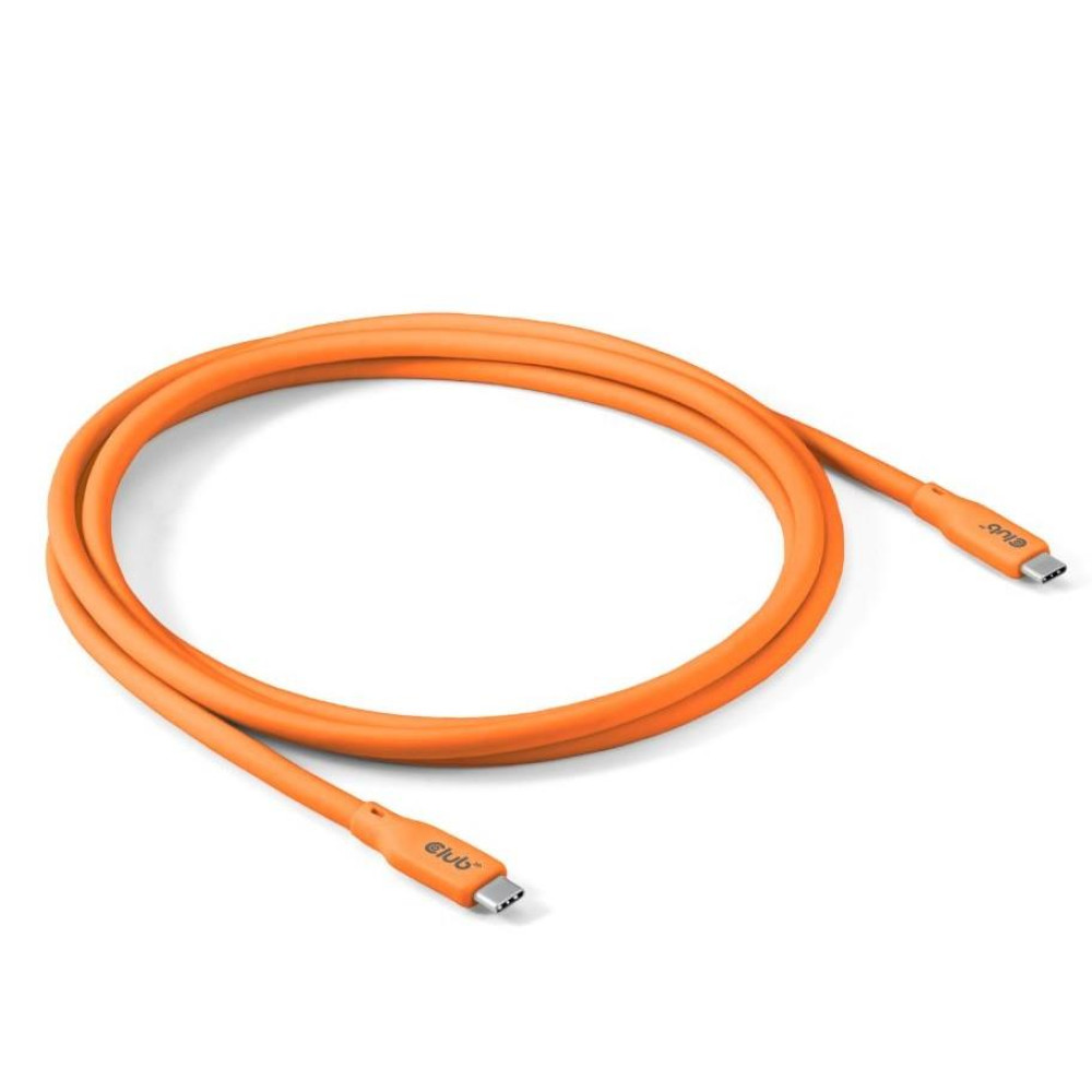 CABLE USB-C TO USB-C 2M/M/M ORANGE CAC-3000 CLUB3D CABLE USB-C TO USB-C 2M/M/M ORANGE CAC-3000 CLUB3D