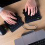KEYBOARD WRL COMPACT BREAK/BLACK RGOSBUSWLBL R-GO TOOLS