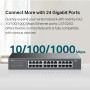 Switch, TP-LINK, Switch type Unmanaged, 24xRJ-45 ports, RJ-45 Ports Type Gigabit Ethernet (10/100/1000), LS1024G